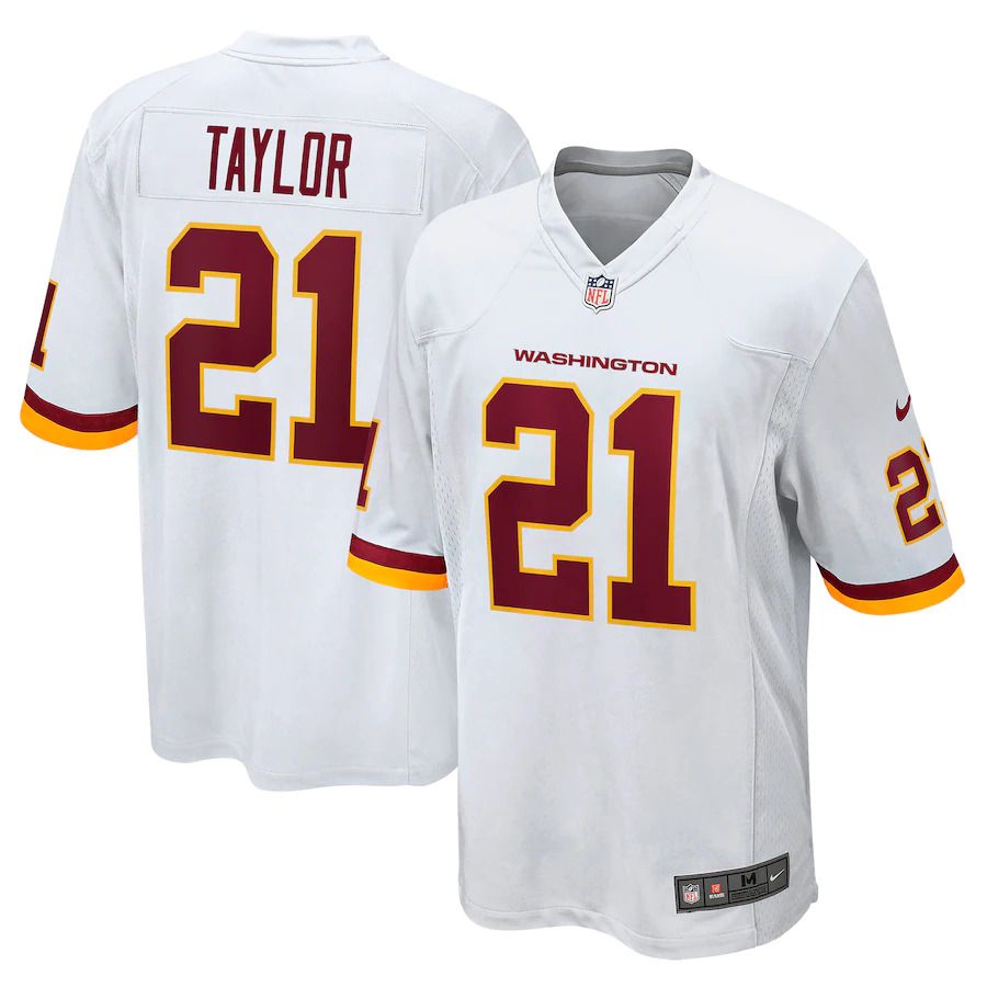 Men Washington Redskins 21 Sean Taylor Nike White Game Retired Player NFL Jersey